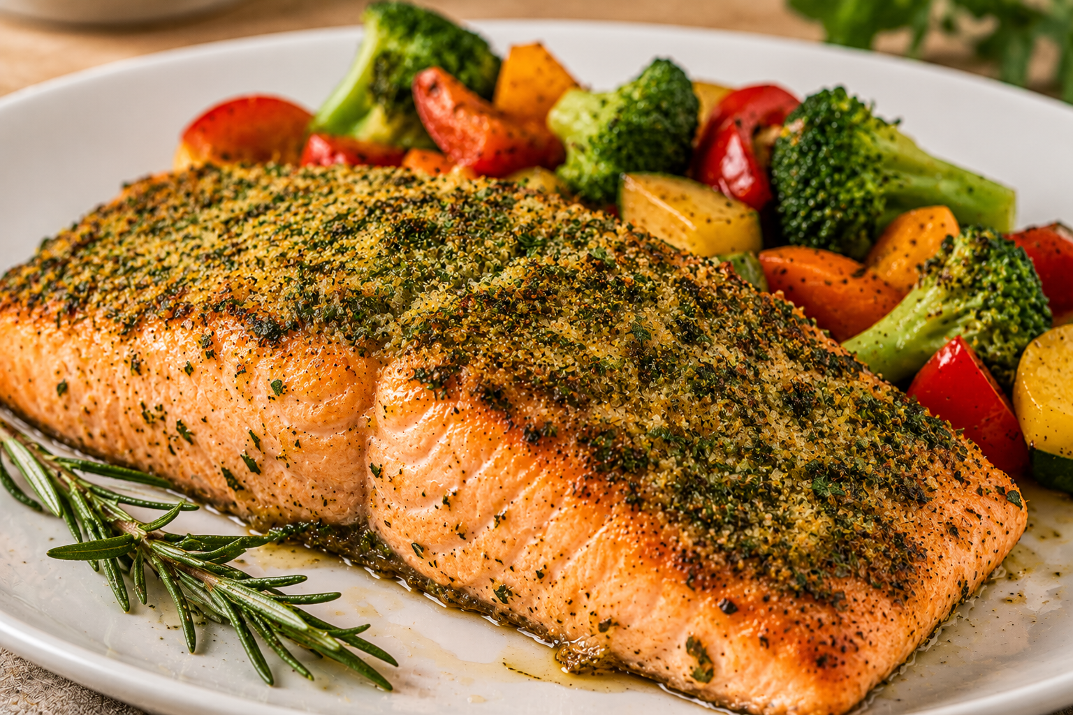 Pare de sofrer na dieta! O Salmão Fit com Crosta de Ervas que vai te surpreender e emagrecer HOJE!